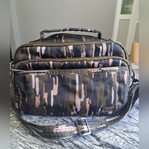 LUG Scoop Crossbody Bag,  Olive Paint Camo
